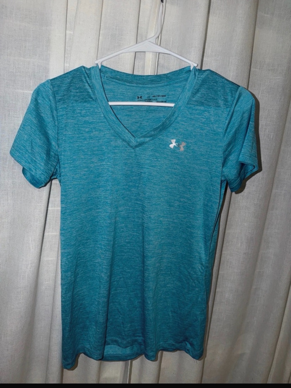 Under Armour Women's Teal Heather V-Neck Performance Tee